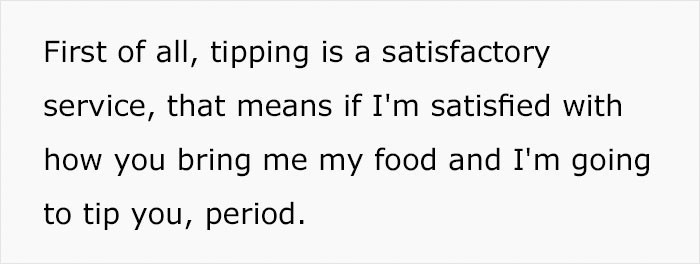 She Explained How Tips Should Be Given.