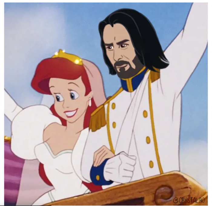 Keanu as Prince Eric - We'd totally give up our mermaid tail for him! 