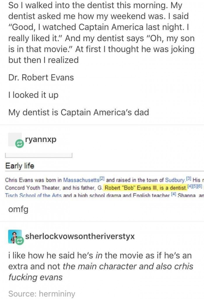 3. Call him Captain Dentist... or not