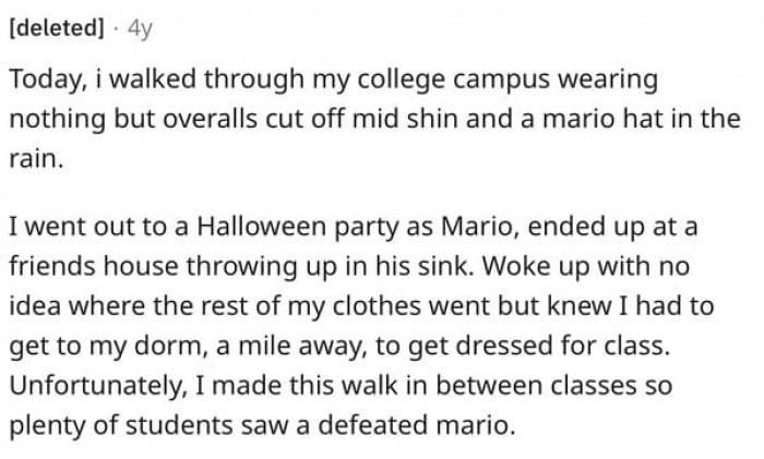 5. Probably it would have been better to abandon the Mario hat? I'm sure it was expensive but at the price of your dignity?