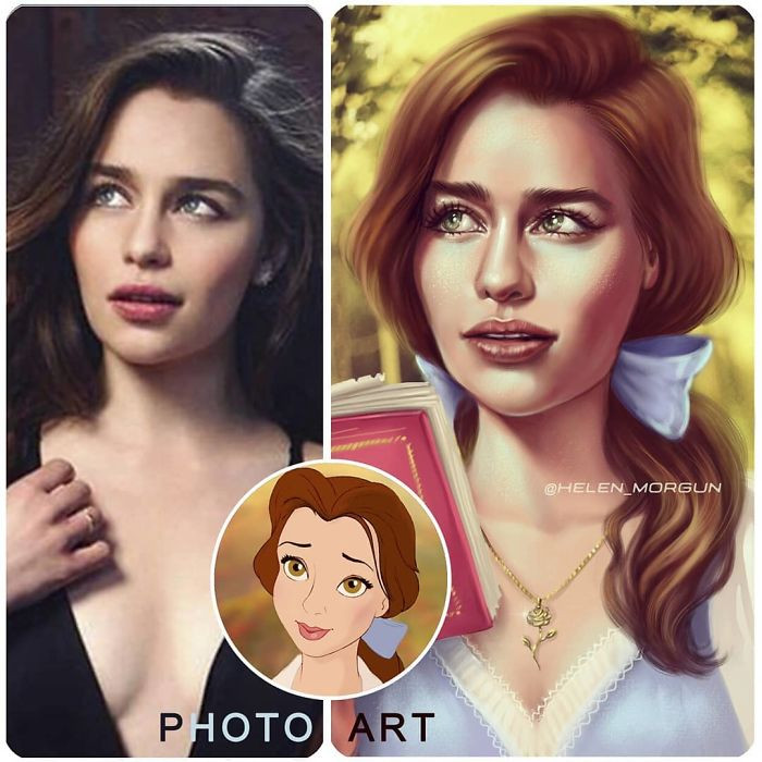 Emilia Clarke as Belle