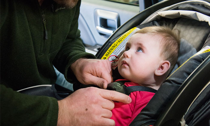 The little baby who was left unattended in an unlocked car while his mother filled up some gas at the station.
