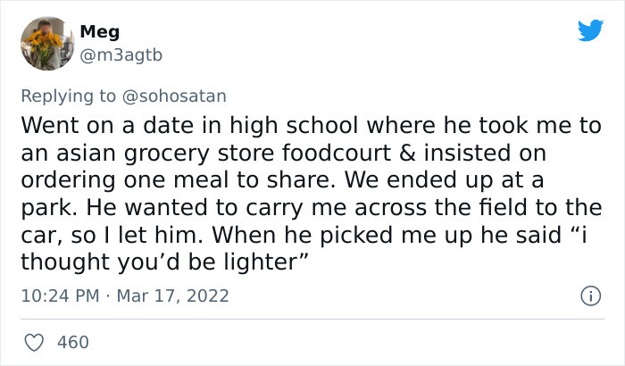 18. That's why he ordered just one meal for two people...