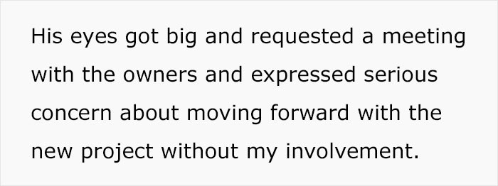 His departure from the company and project is a BIG deal to the HOA Board