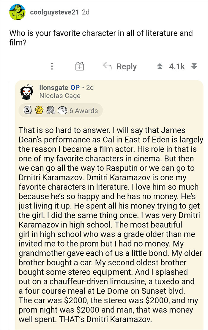 9. Favorite character