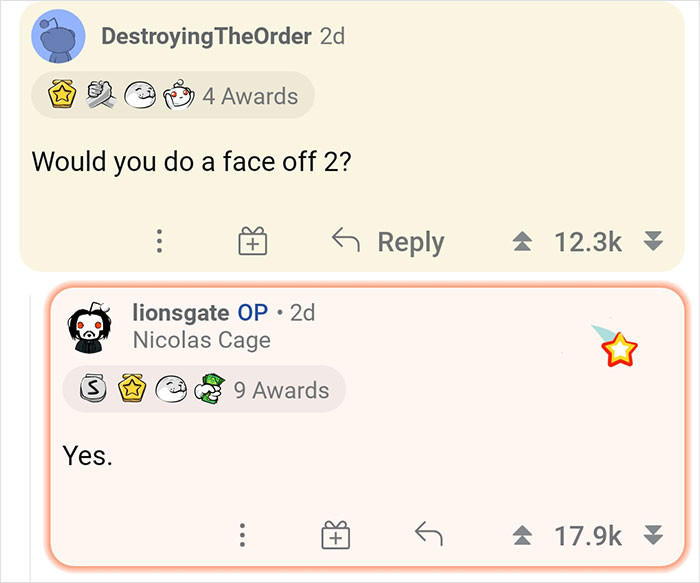 21. Face Off 2? Hell, yeah!