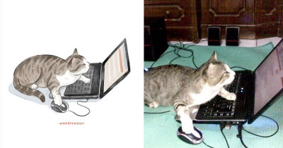 Iconic Cat Memes and Pictures Are Being Turned into Stunning Watercolor Paintings