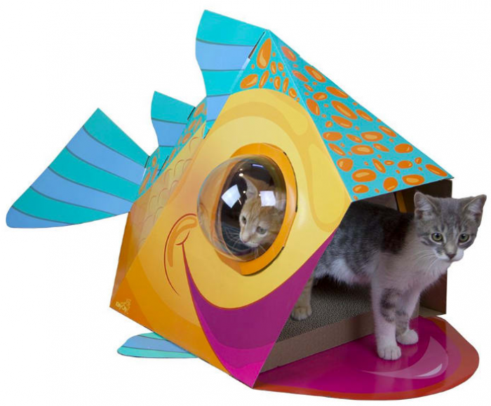 17. Kitty City Bubble Window Cat Cubby