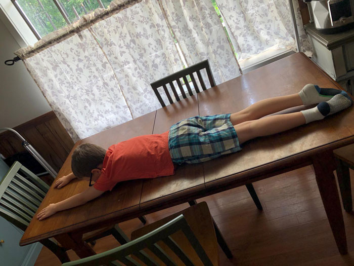 49. What I got when I asked my husband about the length of the kitchen table