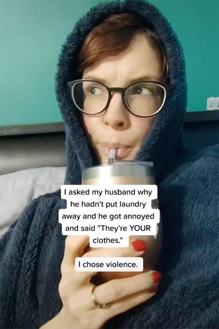 A mother on TikTok made a video that went viral after she shared how she took care of her husband’s childish act.
