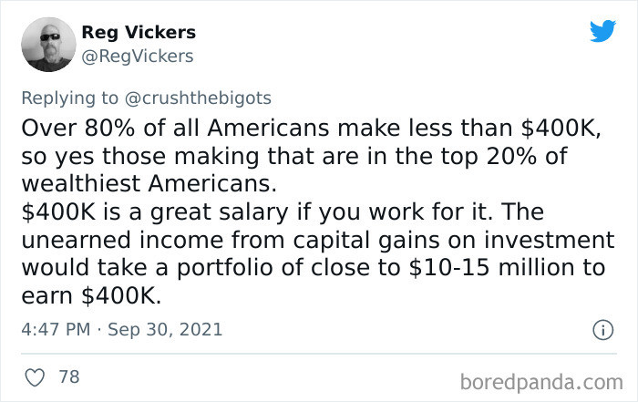 27. More than 80% of Americans work for much less