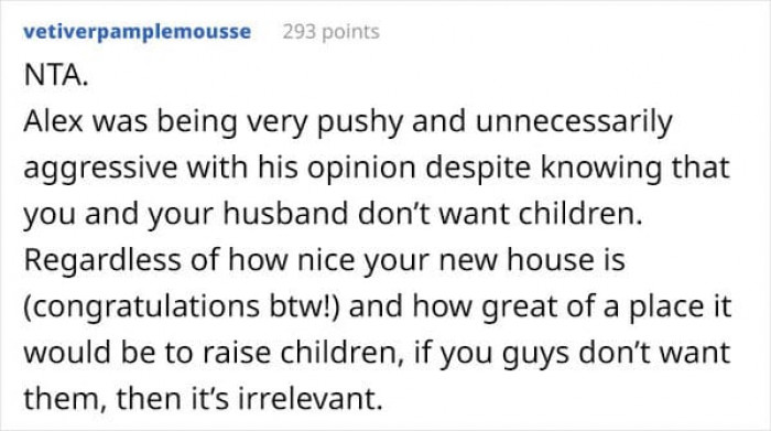 Alex was pushy, and he got what he deserved.