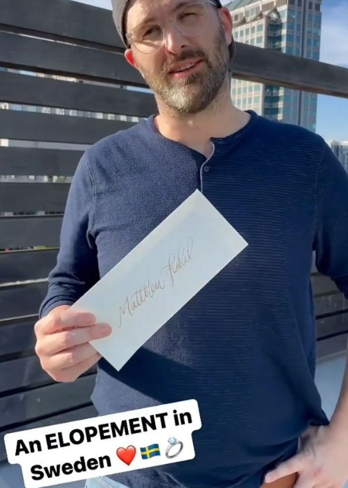 Dude wants to elope in Sweden