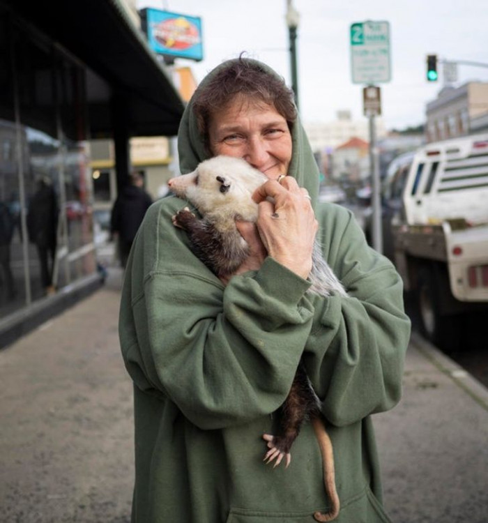 10. “I met a woman with a possum and a beautifully sincere smile.”