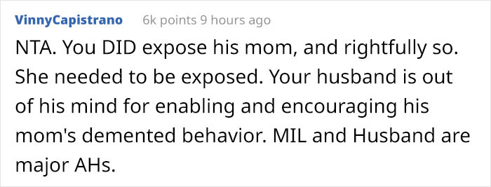 Enabling behavior is the exact term for what the husband exhibited.