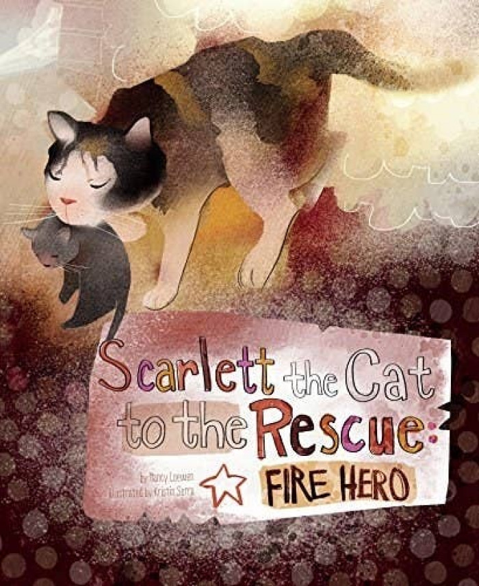 5. Momma kitty Scarlett saved all of her babies from perishing in a fire.