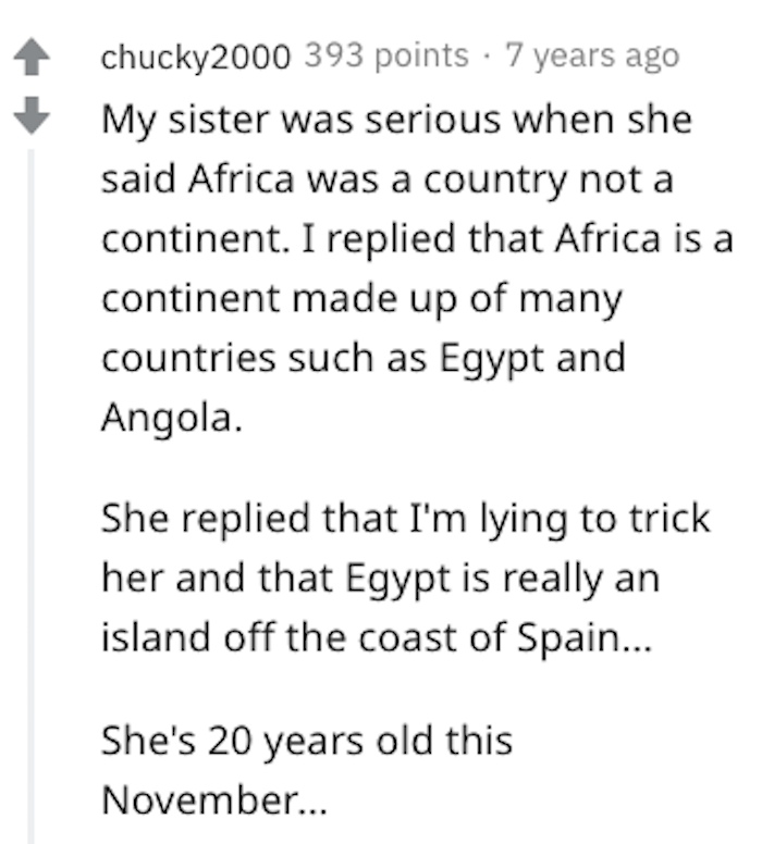 5. Africa is a country.