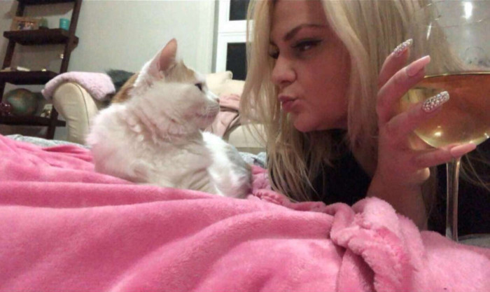 Video still shows a woman caught on camera doing an unorthodox act.