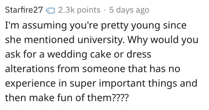 The OP tells her aunt not to contact her again, so she has won this round. Why would someone act this way? This Redditor has an answer: