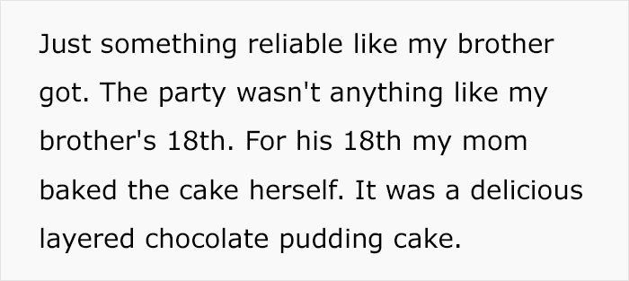 The cake he received was just a commercial one bought from the supermarket.