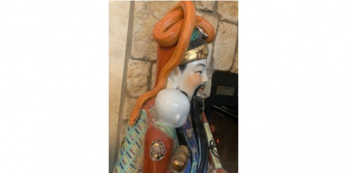 One of the snakes found a cozy spot to settle.