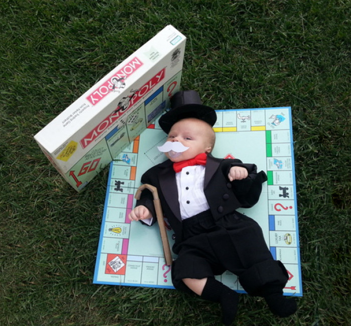 #29 Our Baby Camden, 6.5 Weeks Old, Is Celebrating His First Halloween As Mr. Monopoly