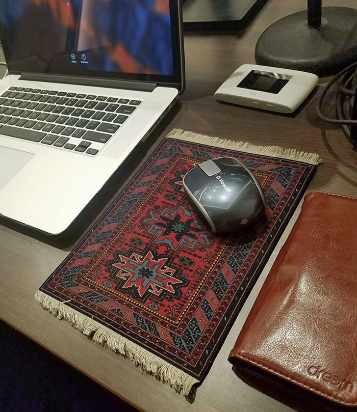 45. Mousepad shaped like a tiny rug