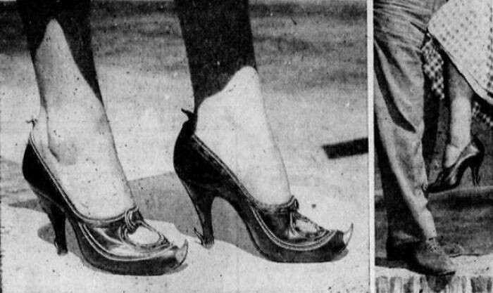 8. Defense Shoes Made By Italian Shoemakers In The Mid-1950s To Fight Harrassment