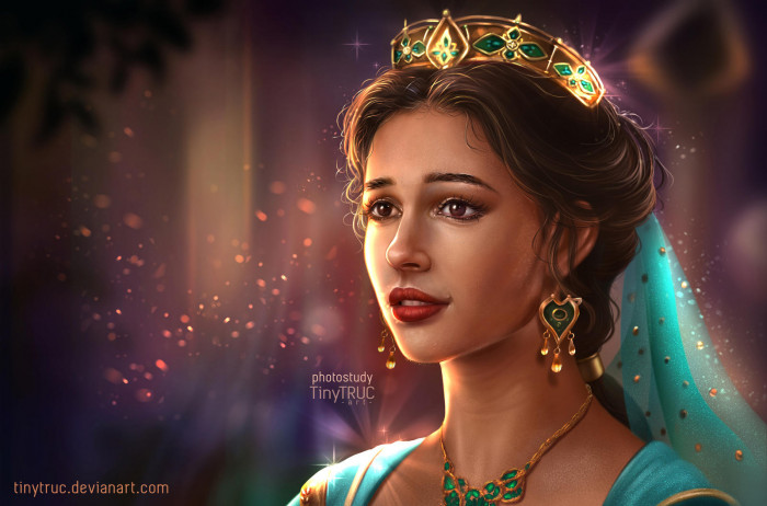 Naomi Scott as Jasmine in 2019's Aladdin