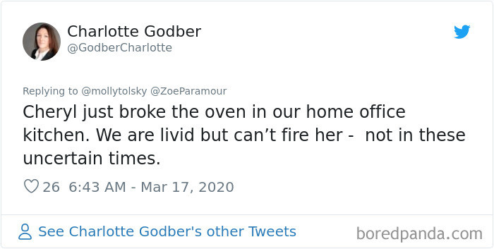 25. Uncertain times mean she is sticking around.