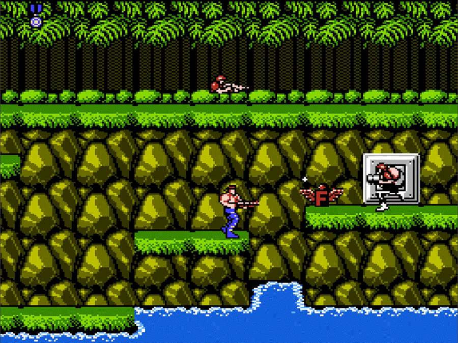 Contra is a run-and-gun shooter video game.