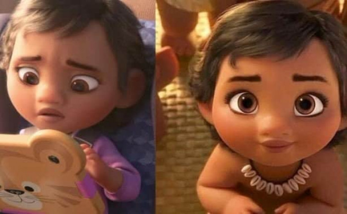 2. A baby Moana was briefly shown in Wreck-It Ralph 2. 