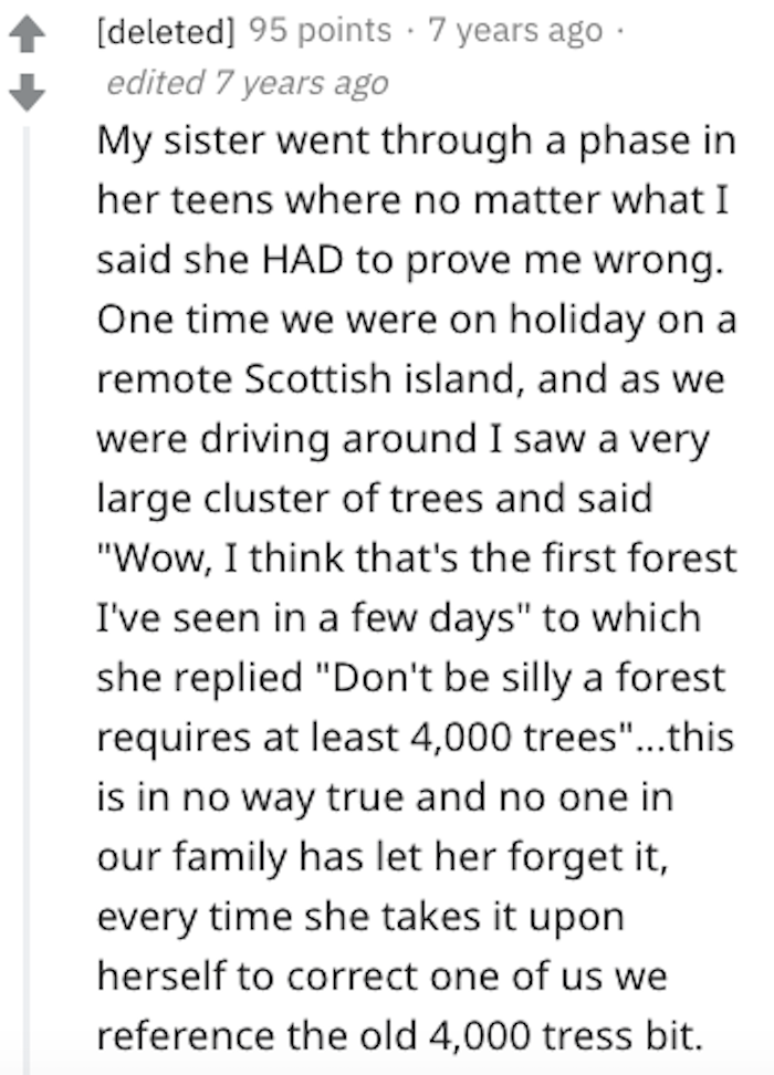 6. 3999 trees don’t make a forest.