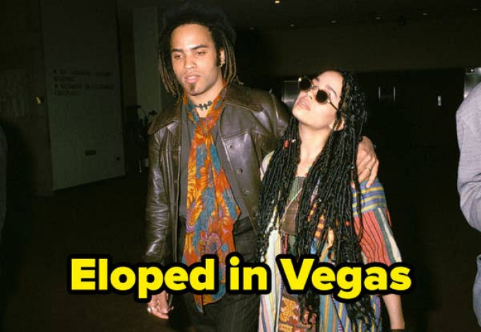 9. Lenny Kravitz and Lisa Bonet (Eloped)