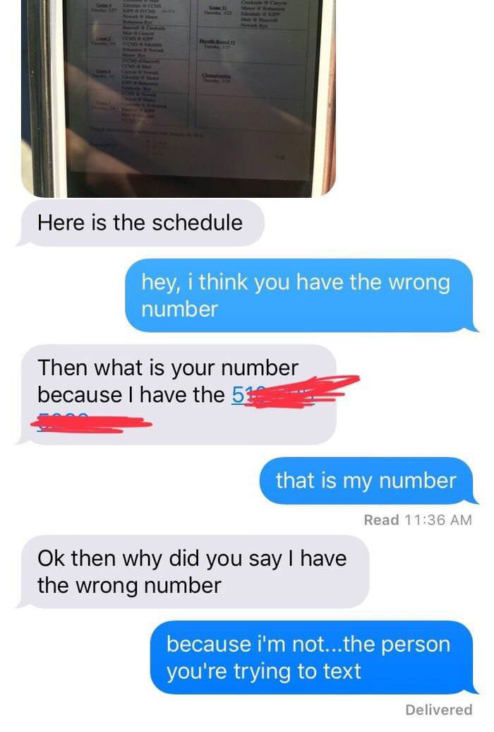 1. It's okay, this whole phone number thing is hard.