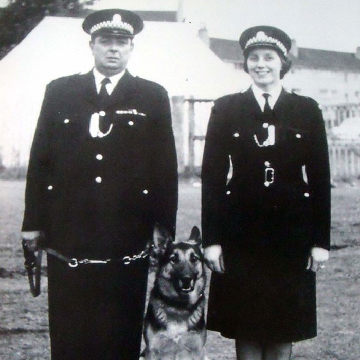 This is one of the earliest photos of our K9 friends helping the police force