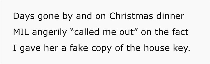 The woman gets called out by the mother-in-law during their Christmas dinner.