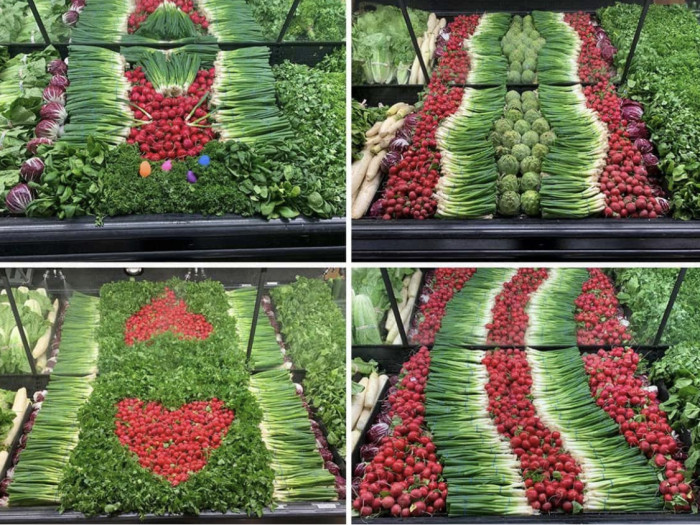 3. “My favorite part of the wet wall is doing the radishes and green onions. Here are a few I have done.”