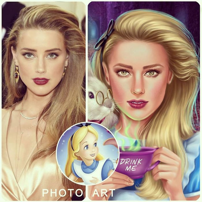 Amber Heard as Alice in Wonderland