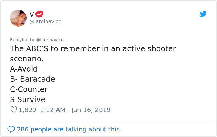 That being said, the fact the workplaces are teaching their employees about shooter training is a sad, but much needed reality.