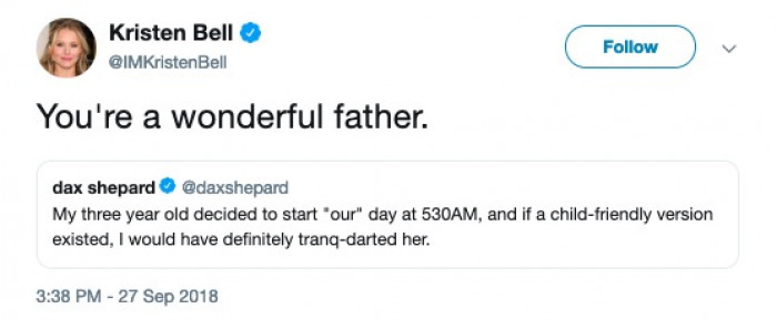 Kristen Bell and Dax Shepard clearly don't sleep either. LOL