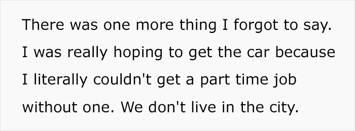 He has great plans ahead now that he has a car.
