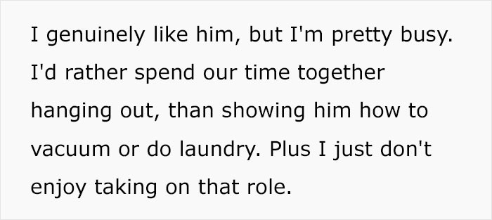 OP has her priorities and wishes, and parenting him is not one of them.