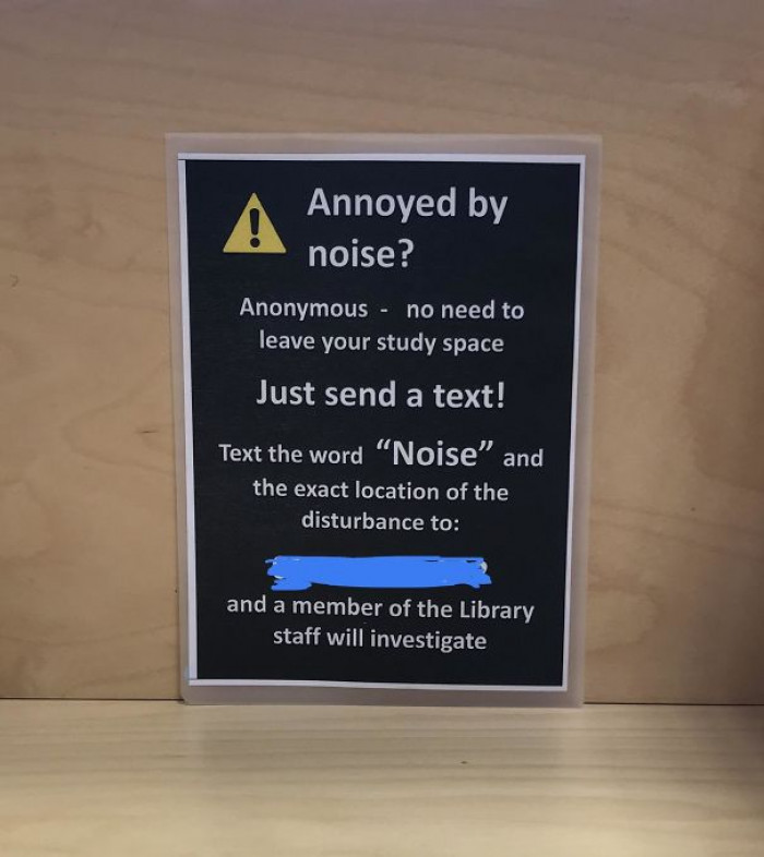 “This Sign At My University With The Number For The Library Police”