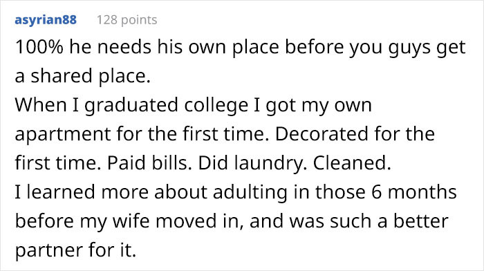 One male Redditor gave OP good advice