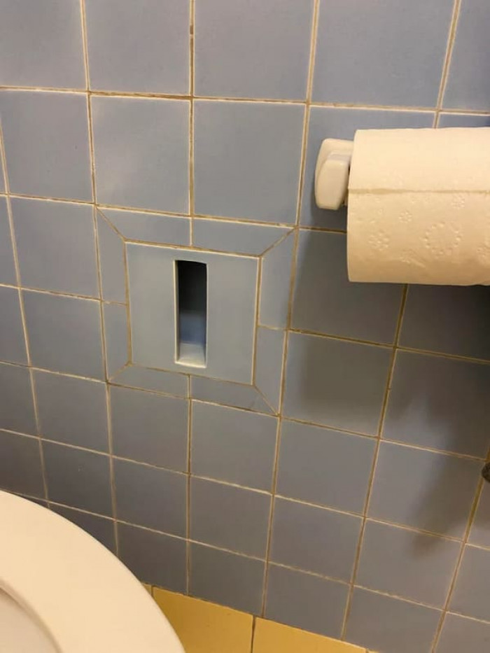 3. “What is this small built-in feature next to the toilet in LA?”