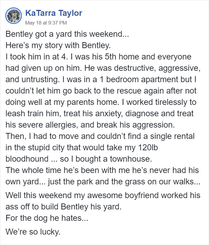 Her original post, with the big announcement.