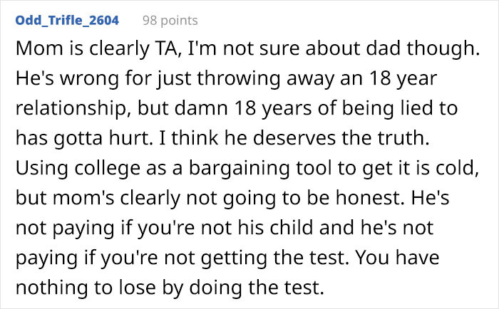 He deserves the truth