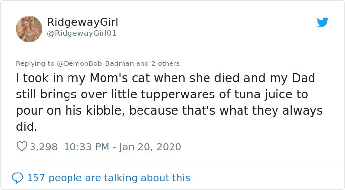 And of course, thankfully, people shared their own quirky cat stories.