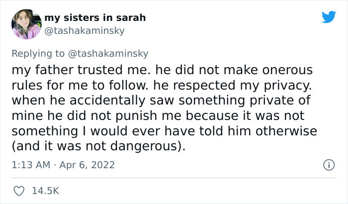 Privacy is important, especially for fathers.